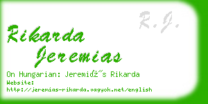 rikarda jeremias business card